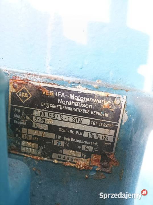 Agregat Generator Prądotwórczy VEB FIMAG 60 Kva pomorskie Sierakowice sprzedam