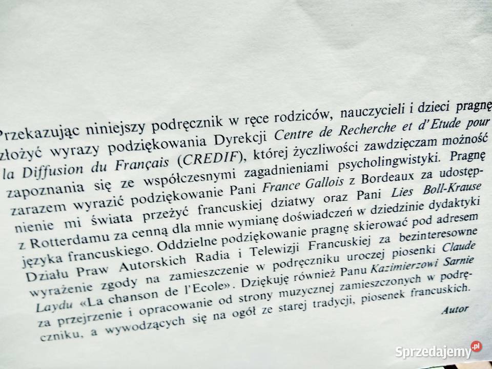 francuski dzieci Antykwariat Warszawa sprzedam