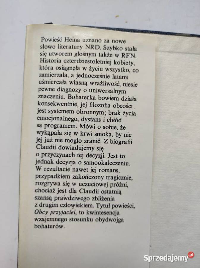 Obcy przyjaciel Christoph Hein Der fremde Freund Kielce