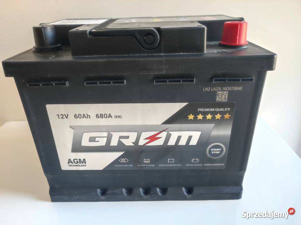 Akumulator GROM PREMIUM AGM 60AH 680A EN PRAWY osobowe Lubin