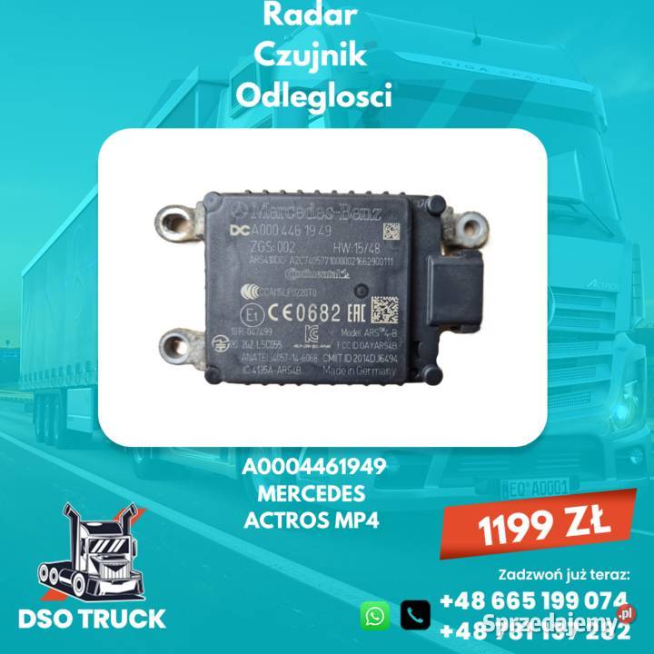 Radar czujnik odleglosci Mercedes MP A0004461949 świętokrzyskie Zawichost sprzedam