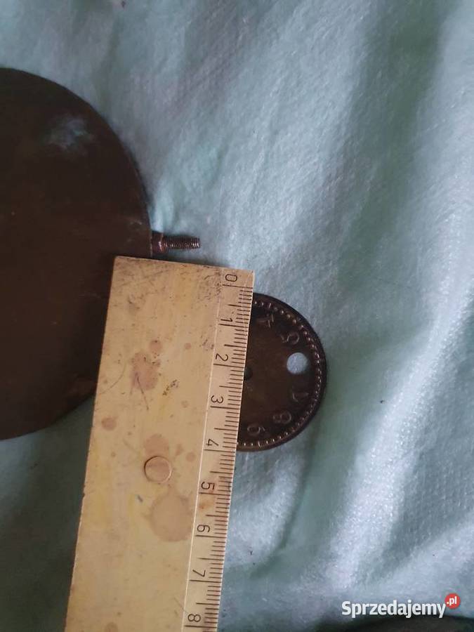 Części starego zegara stacyjki mosiądz wahadło