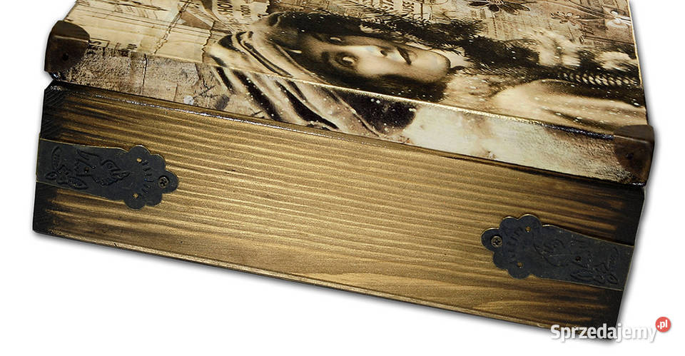 duża HERBACIARKA skrzynka na herbatę RETRO SEPIA Bydgoszcz