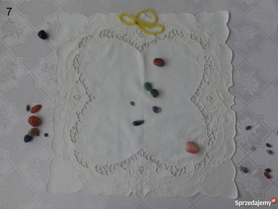 Serwetki kolorowe ecru wyszywane haft Richelieu odcienie żółtego Lublin