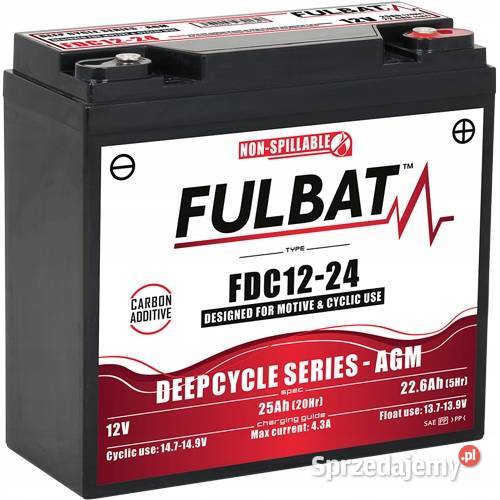 Akumulator AGM 12V 25Ah FDC1224 Skuter łódzkie Tomaszów Mazowiecki sprzedam