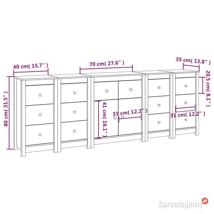Szafka biała 230x35x80 lite drewno sosnowe Warszawa sprzedam