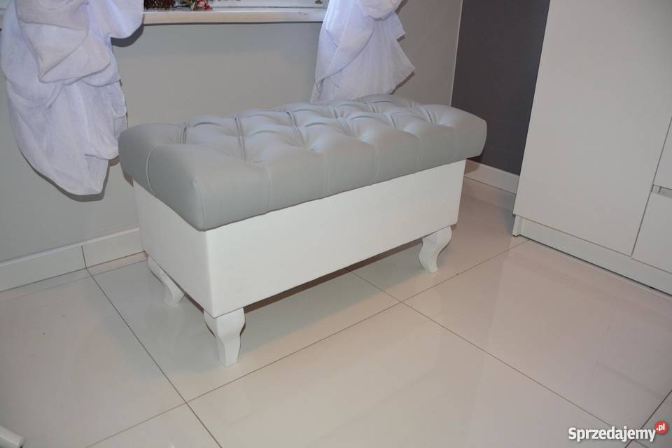 Pufa pikowana szara z kryształkami Otwierana 40cm mazowieckie Warszawa