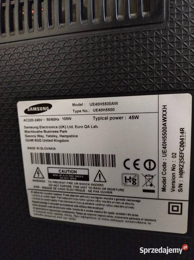 Telewizor LCD Samsung 40 uszkodzony LCD Zelów sprzedam