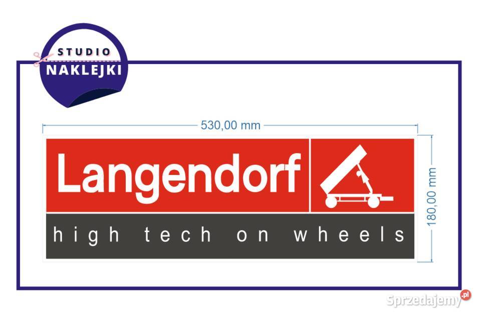 Naklejka Langendorf 53x18 naczepa wywrotka Łagów sprzedam