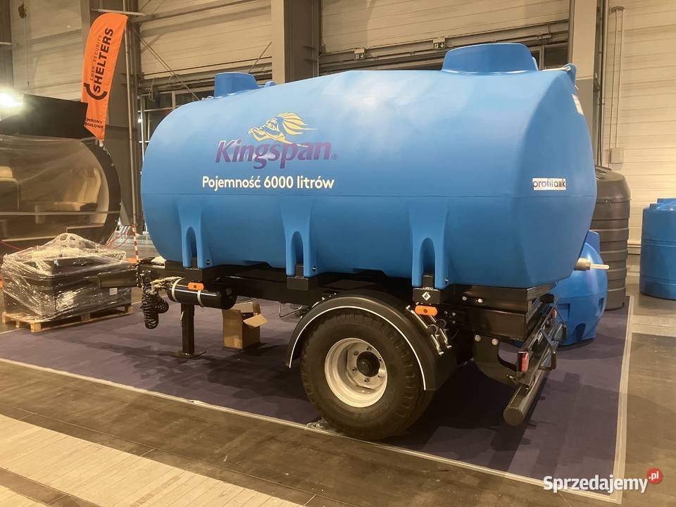 Duży zbiornik 6000L na wodę pitną z przyczepą Nysa