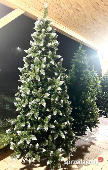 Piękna choinka 250 w metalowym stojaku zielony Boże Narodzenie