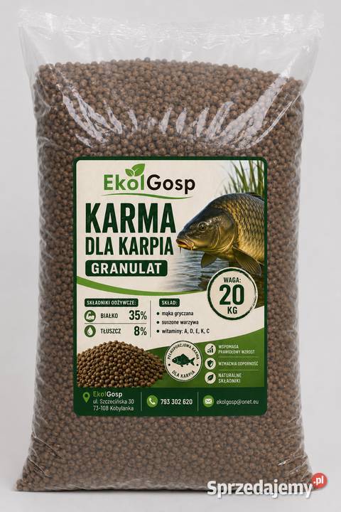 karma ryb karp pstrąg jesiotr KOI zachodniopomorskie Szczecin