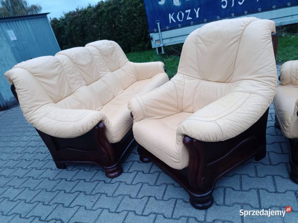 Komplet Wypoczynkowy SOMMER 311 i Ława dąb Skóra Kozy sprzedam