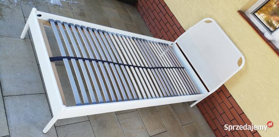 Łóżko metalowe białe Ikea 90 x 200 jednoosobowe mazowieckie Garwolin