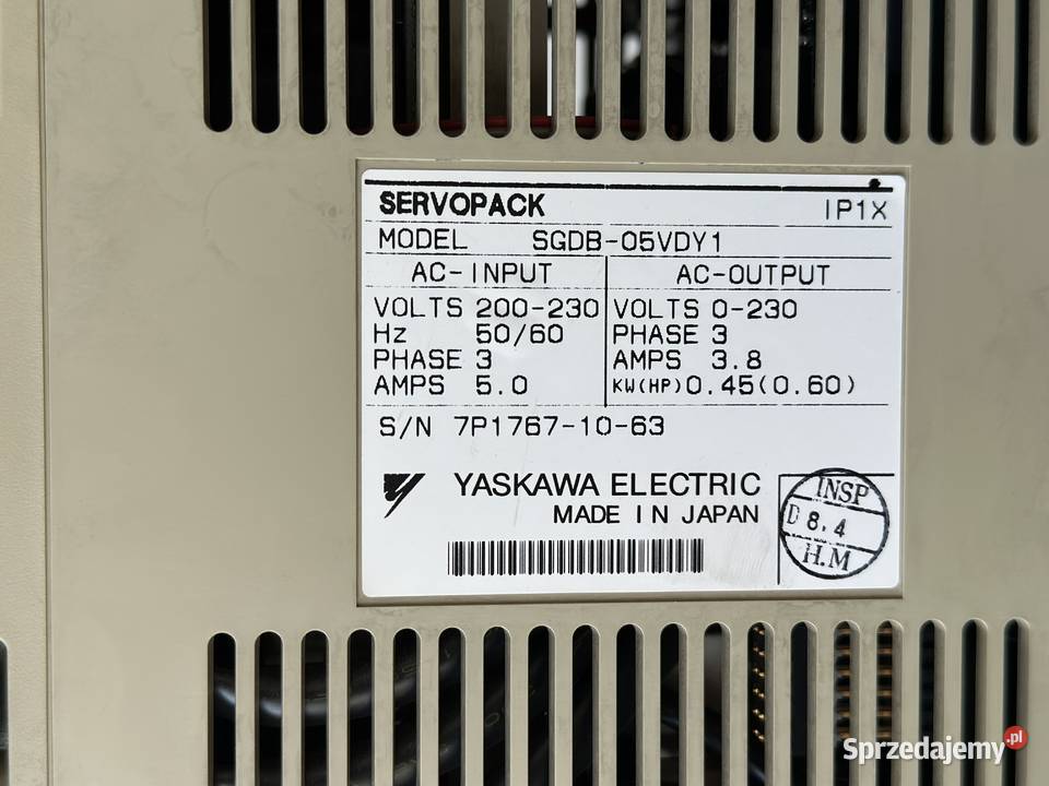 YASKAWA SERVOPACK SGDB05VDY1 silnik serwo BIESSE Produkcja Łabuńki Pierwsze sprzedam