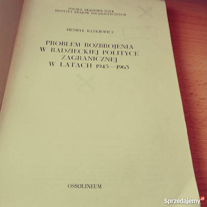 Bątkiewicz Problem rozbrojenia w radzieckiej