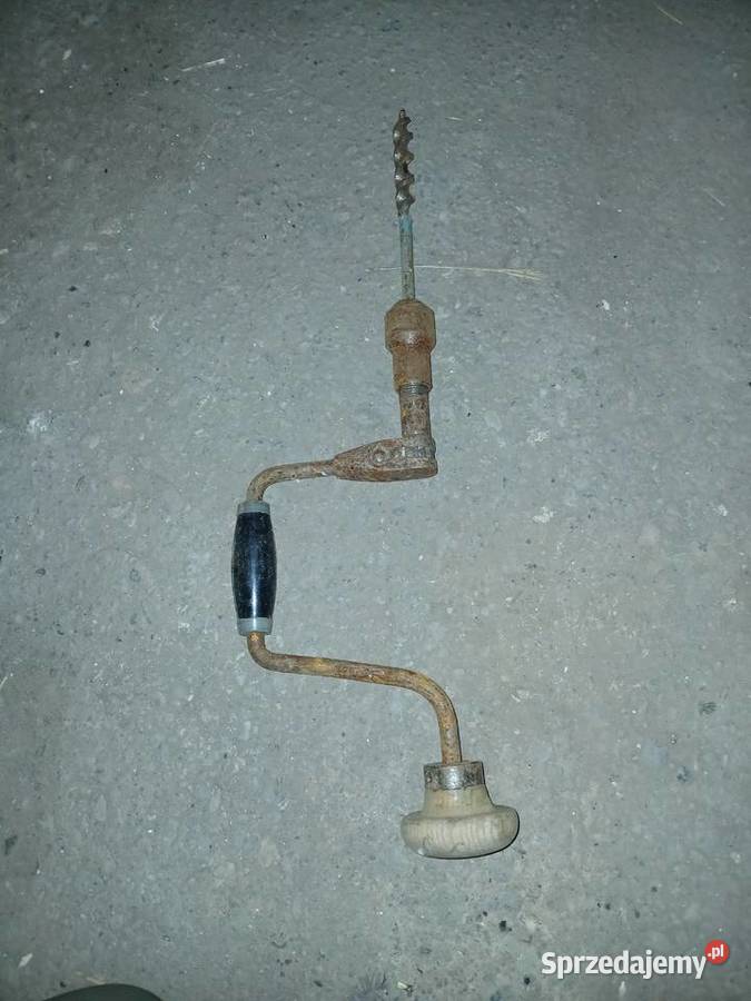 Stara wiertarka ręczna zabytek antyk unikat