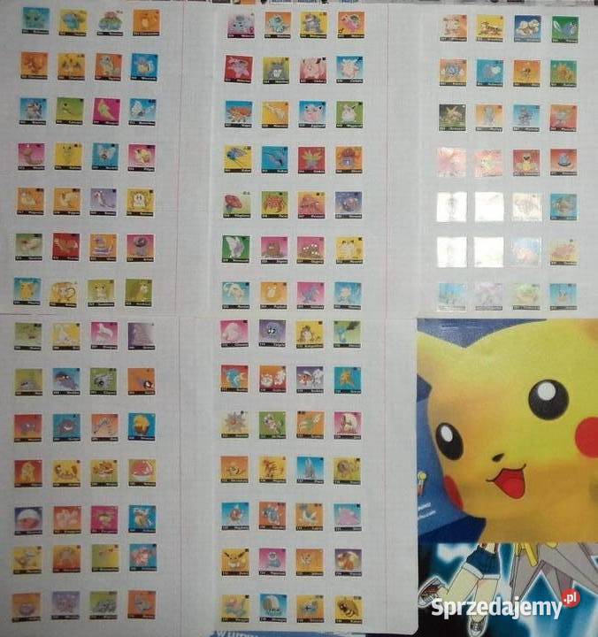 Pokemony plakat 151 Pokemonów NAKLEJKI Pozostałe