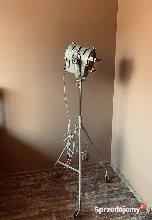 Lampa podłogowa teatralno filmowa PRL Vintage Poznań