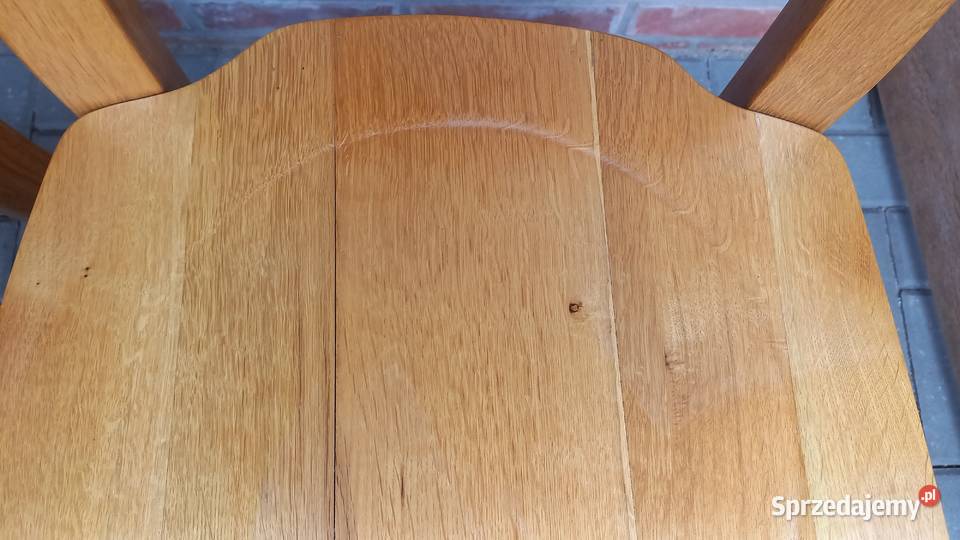 Krzesła dębowe drewniane 4 rustykalne twarde Gawroniec