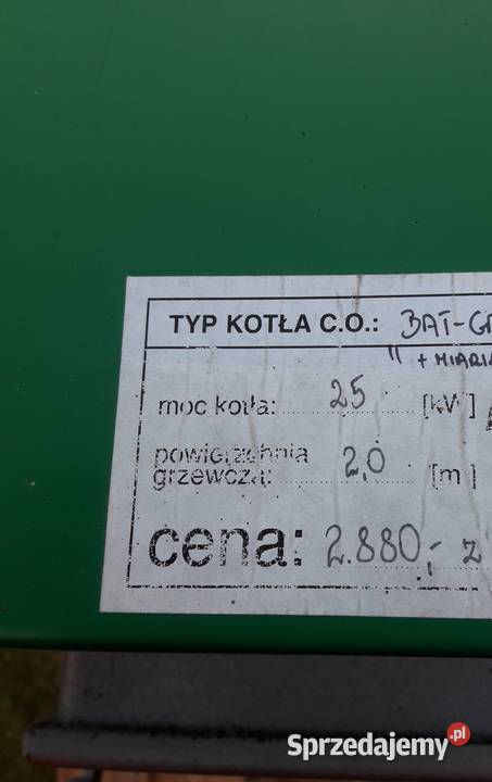 Kocioł Piec 25 kW co batgaz części Pozostałe Tarnogród