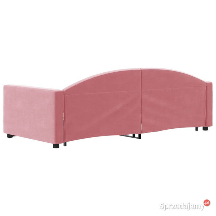 Sofa rozsuwana różowa aksamit 90x200 WM3197304 Łóżka Warszawa