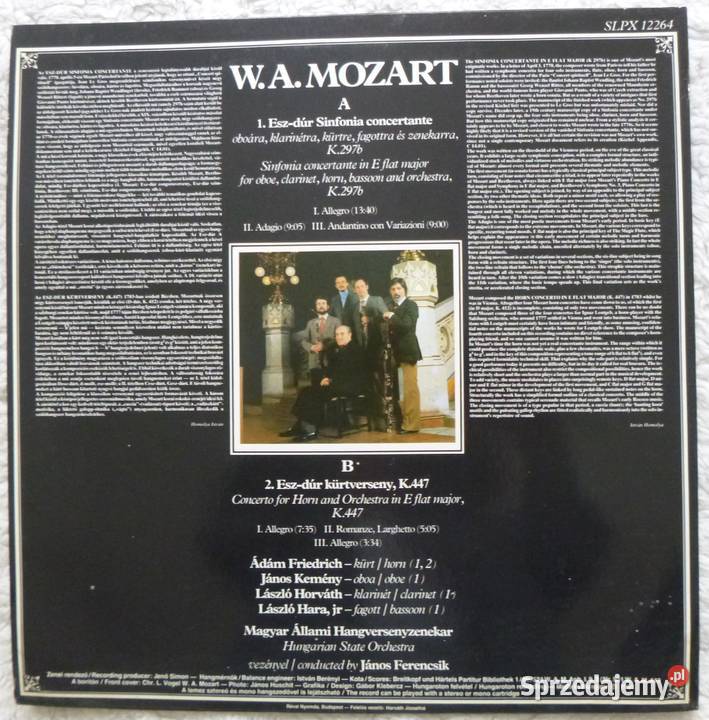 Płyta winylowa LP 1981 Mozart waltornia obój Warszawa