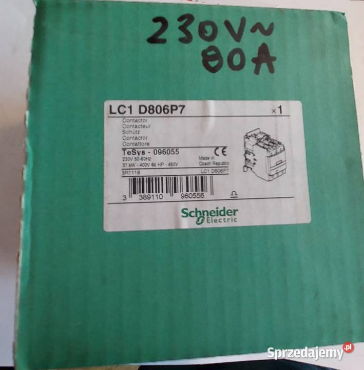 stycznik lc1 d806p7 230V 80A schneider LC1D806P7 Dąbrowa Górnicza