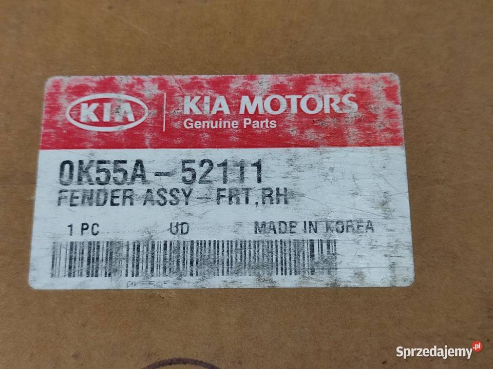 BŁOTNIK PRAWY PRZÓD KIA CARNIVAL I 19982001 sprzedam