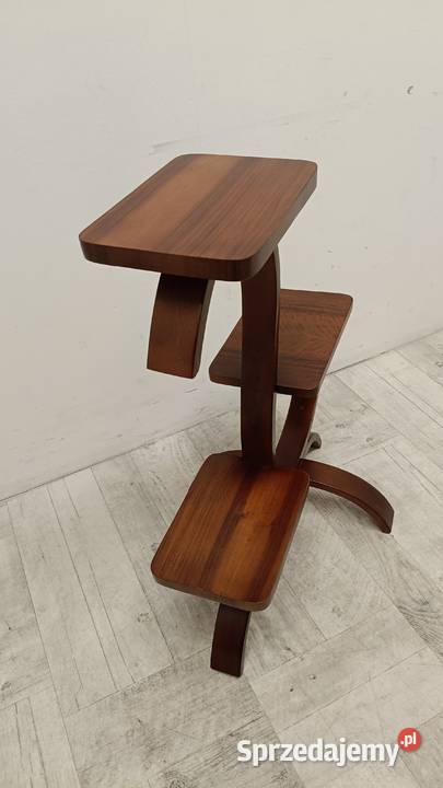 kwietnik na kwiaty art deco design drewniany Radomsko