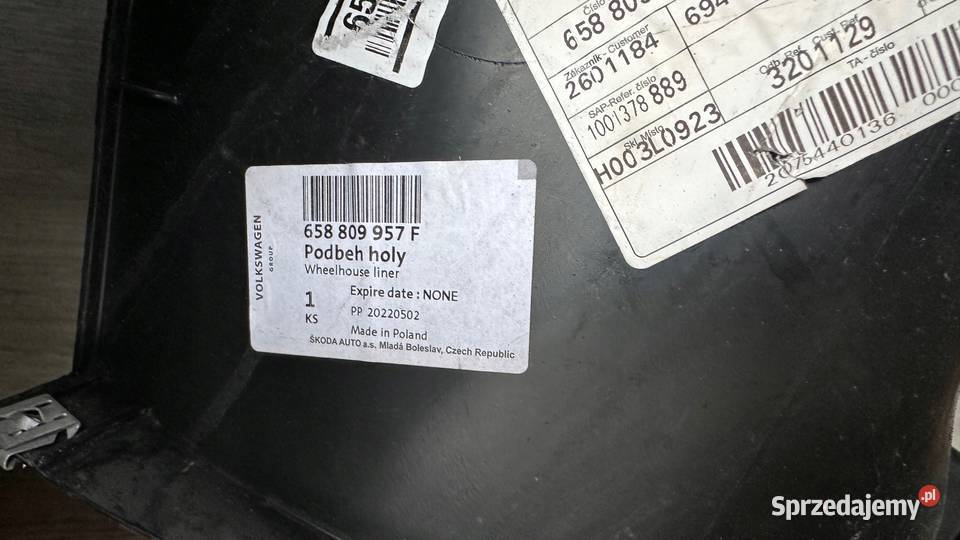 NADKOLE LEWE PRZÓD SKODA KAMIQ 658809957F lubuskie Gorzów Wielkopolski