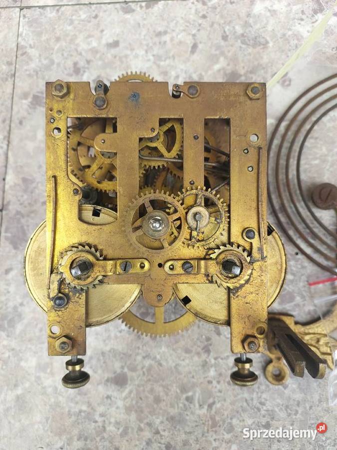 757 Mechanizm starego zegara ściennego Junghans Tczew