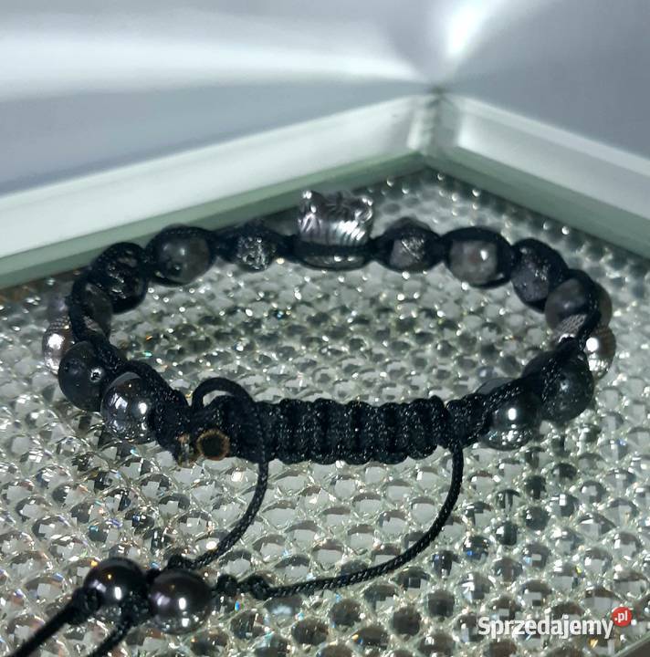 Bransoletka regulowana wilk stal kamień Zegarki i Biżuteria sprzedam