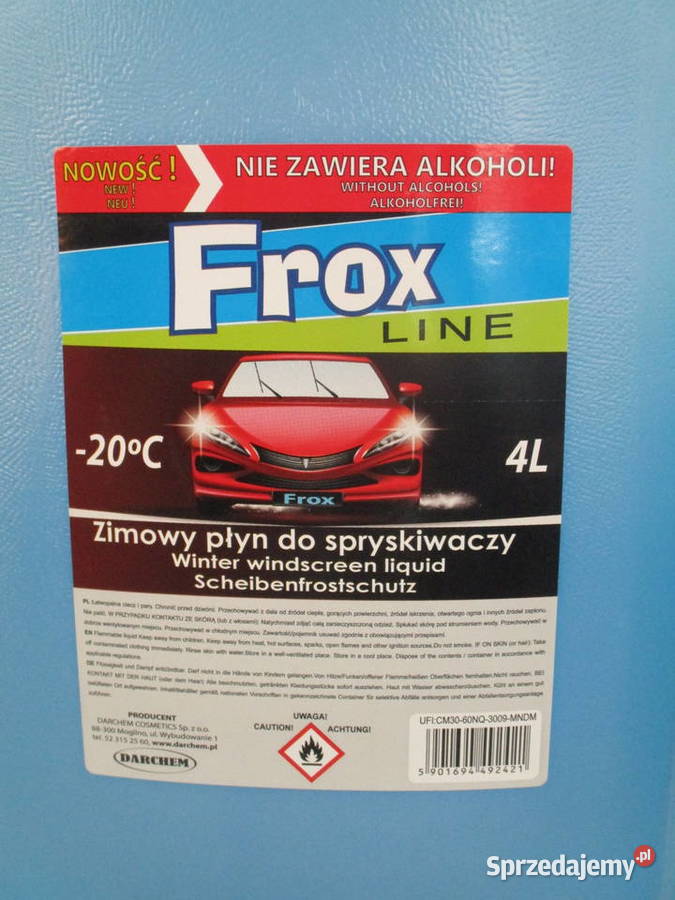 PŁYN DO SPRYSKIWACZY ZIMOWY BEZALKOHOLOWY 4L osobowe Łódź sprzedam