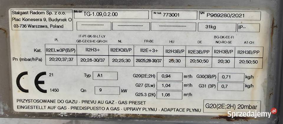 Taboret gazowy 31266 Warszawa