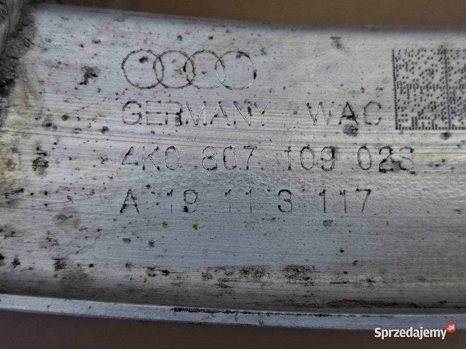AUDI A6 C8 BELKA POD ZDERZAK PRZÓD PRZEDNIA osobowe lubuskie Bieleń