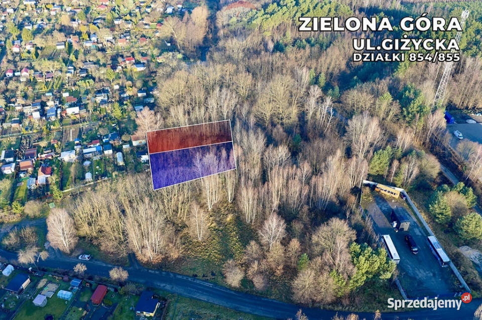 Działki mieszkaniowousługowe MPZP Zielona Góra