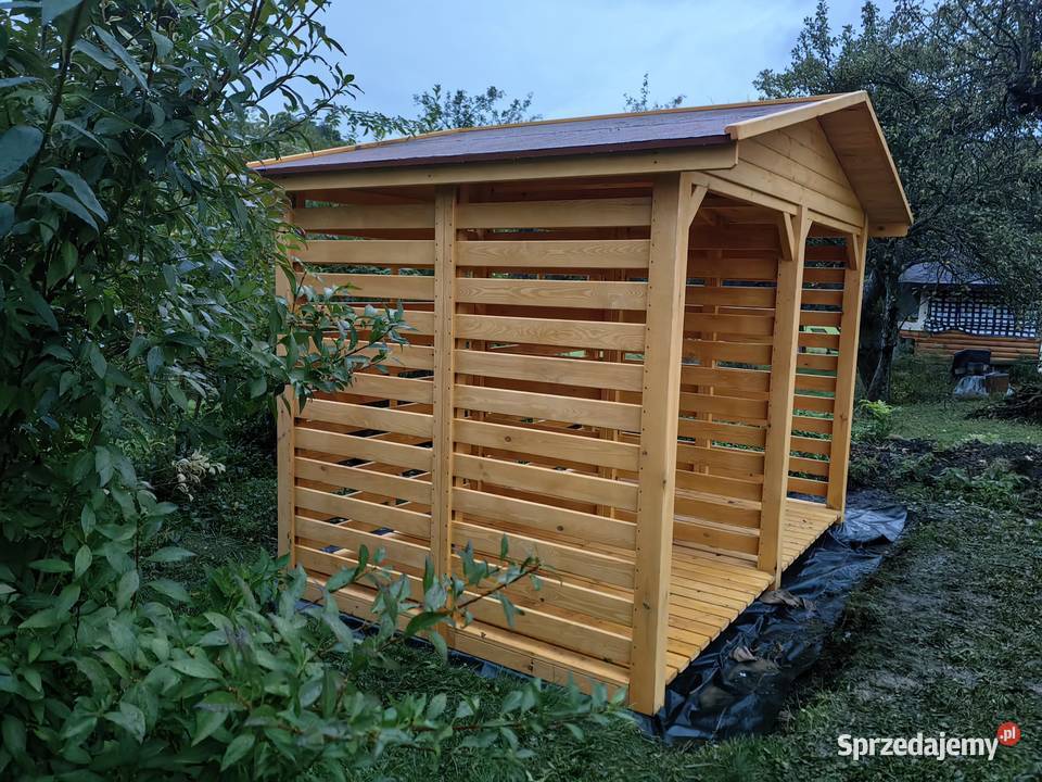 Drewutnia ogrodowa na drewno kominkowe 314 x 2m Kalety