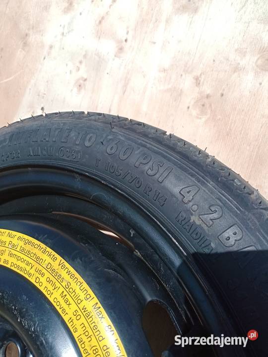 Dojazdówka zapas VW Golf Volkswagen 4x100 r14 podkarpackie Krosno