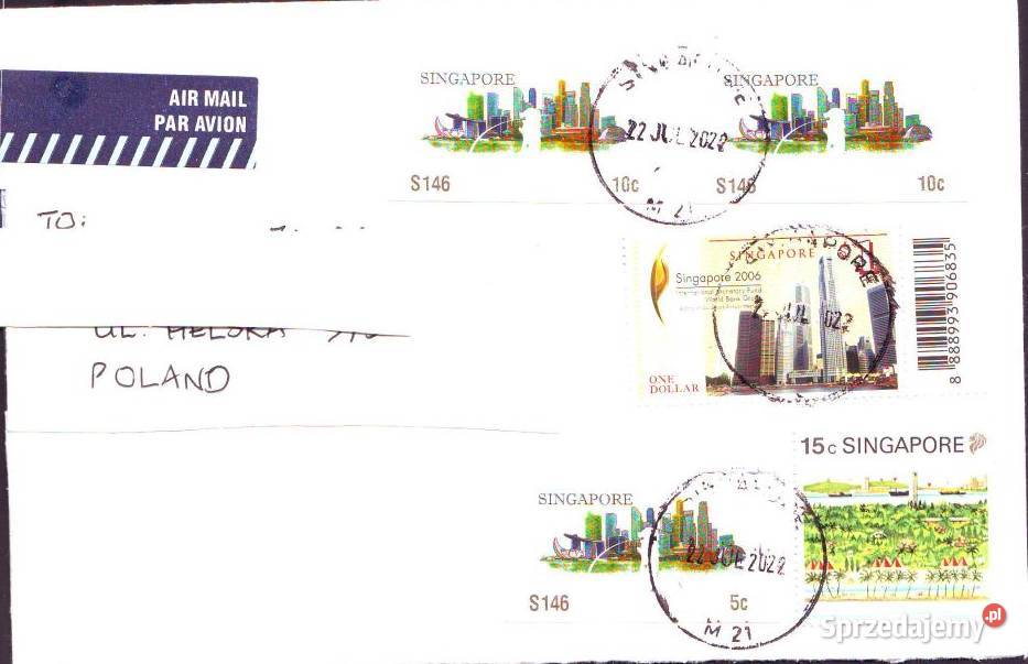 Kop z koresp filat Singapur Polska 2020 Gliwice