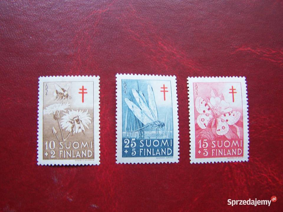 Finlandia 1954 MNH Mi 43436 Fauna Owady Gruźlica śląskie Tychy
