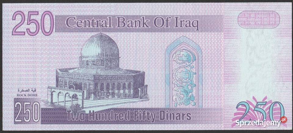 IRAK 250 DINAR 2002 UNC Łódź