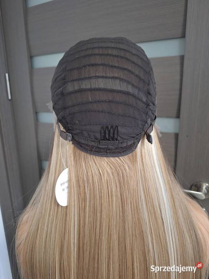Peruka długa blond shatush z koronkową siateczką Dla kobiet pomorskie