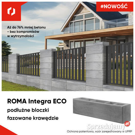 Nowoczesny bloczek na ogrodzenie Joniec Roma Stalowa Wola