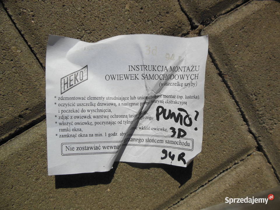 OWIEWKI SZYBY PRZÓD FIAT PUNTO 1994 PRZÓD 3D osobowe