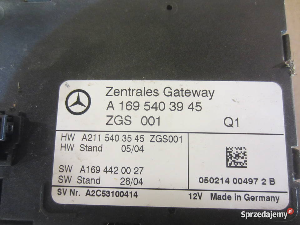 Moduł gateway A1695403945 mercedes a w169 b w245 Układ elektryczny