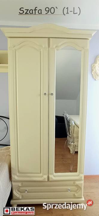Śliczna Szafa Dąb Kremowy Stylowa 901L Lustro Bydgoszcz sprzedam
