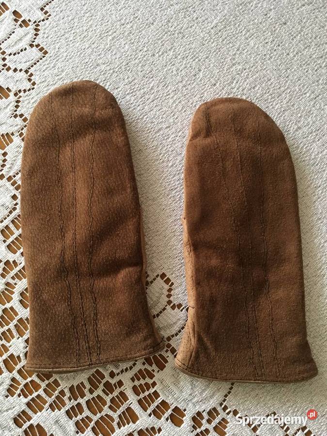 Rękawiczki skórzane PRL Sępólno Krajeńskie