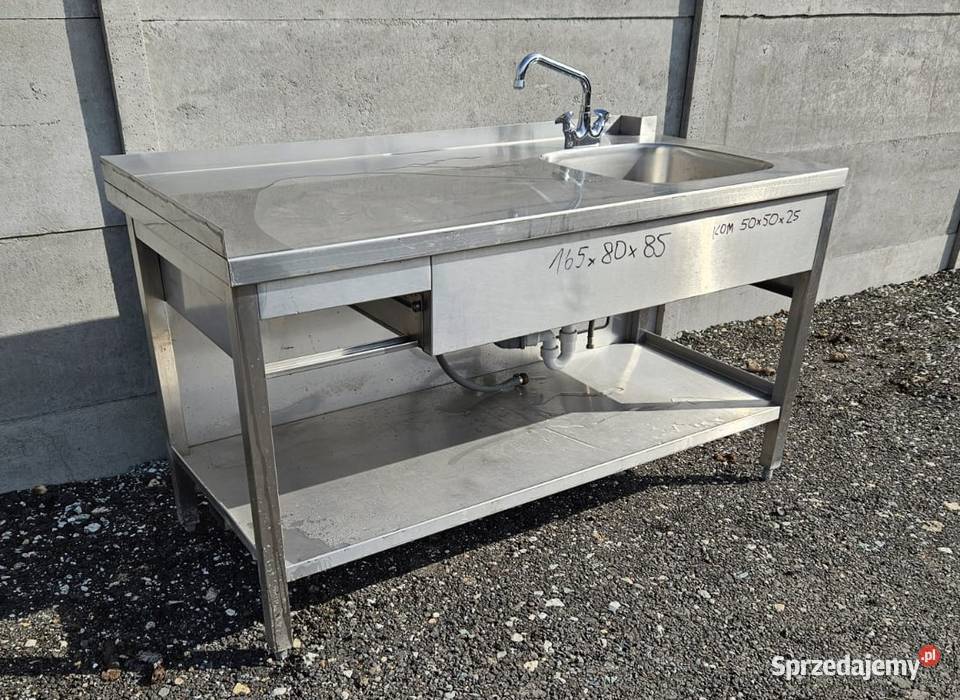 Zlew 1komorowy 165x80x85 komora 50x50x25 481