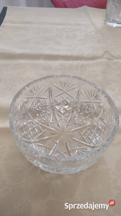 Piękna misa salaterka kryształowa szlif Żyrardów